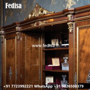 Royal Wardrobe Design with Handcrafted Finish No-11985