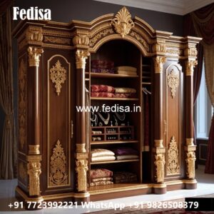 Luxury Traditional Wardrobe with Mirror Finish No-12018
