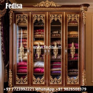 Premium Wooden Wardrobe with Artistic Details No-12025