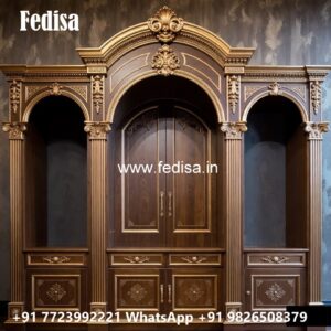 Traditional Wardrobe Design with Elegant Mirrors No-12026