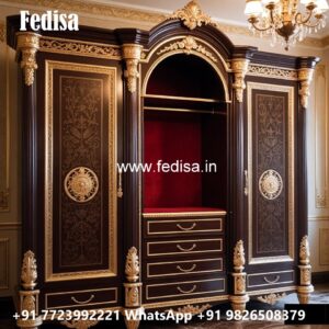 Classic Wardrobe Design with Rich Wooden Style No-12042