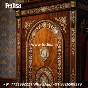 Classic Wooden Wardrobe with Artistic Charm No-12049