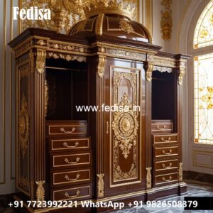 Classic Wardrobe Design with Rich Wooden Appeal No-12089