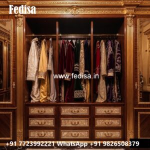 Classic Wooden Wardrobe Design for Elegant Interiors No-12123