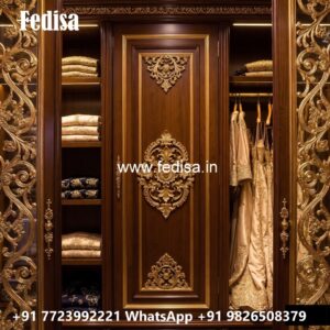 Beautiful Wardrobe Design with Premium Wood No-12185