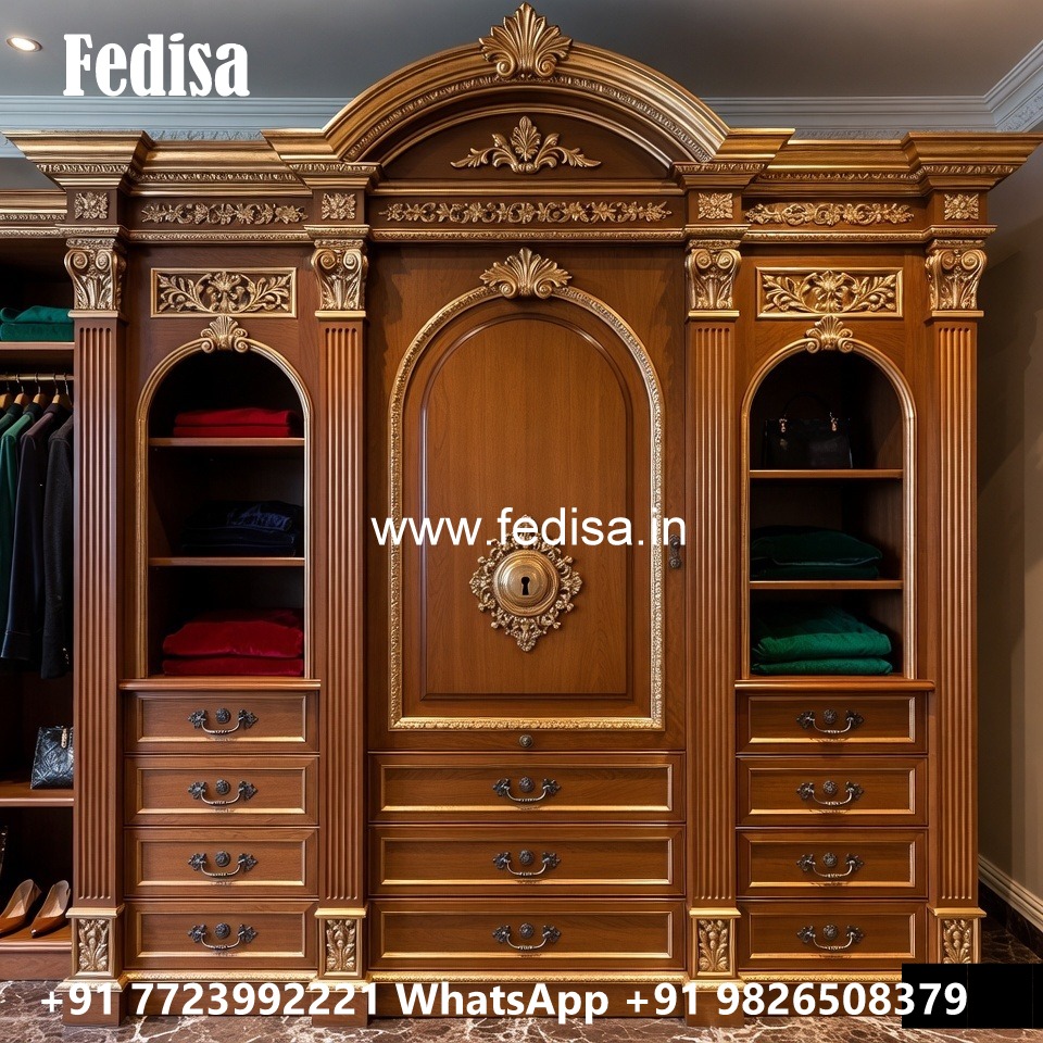 Elegant Wardrobe Design with Smart Features No-12191