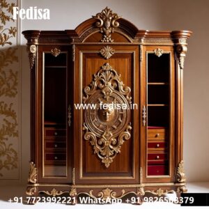 Stylish Wardrobe Design with Wooden Texture No-12192