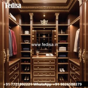 Modern Wardrobe Design with Custom Features No-12254