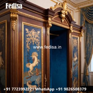 Contemporary Wardrobe Design with Wooden Panels No-12262