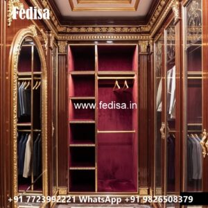 Stylish Wardrobe Design with Decorative Finish No-12295