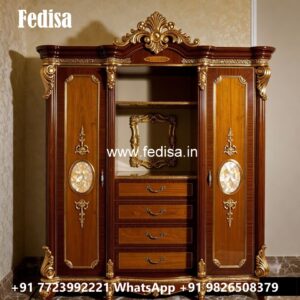 Classic Wooden Wardrobe Design for Elegant Interiors No-018