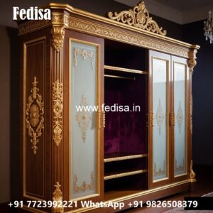 Modern Wardrobe Design with Glass and Wood No-024