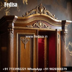 Elegant Wardrobe Design with Mirror Panels No-074