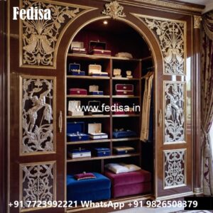 Elegant Wardrobe Design with Smart Features No-086