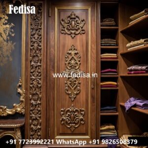 Contemporary Wardrobe Design with Glass Accents No-089