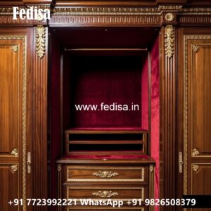 Contemporary Wardrobe Design with Wooden Panels No-157