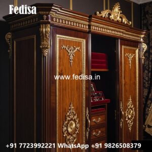 Elegant Wardrobe Design with Decorative Mirrors No-227