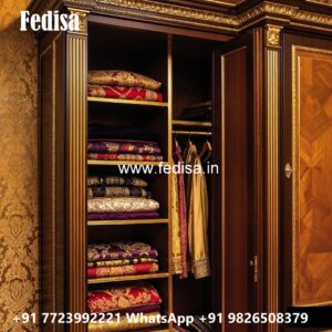 Modern Wardrobe Design with Wooden Accents No-254