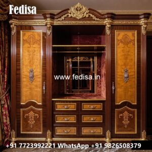 Luxury Wardrobe Design with Mirror Elegance No-255