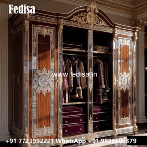 Luxury Bedroom Wardrobe Design with Smart Features No-278