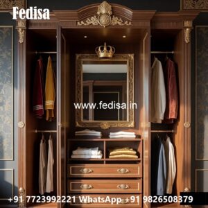 Traditional Wardrobe Design with Luxury Finish No-612