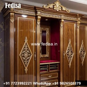 Classic Wardrobe Design with Decorative Panels No-619