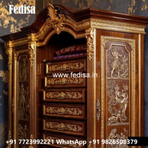 Classic Wardrobe Design with Brass Handles No-626
