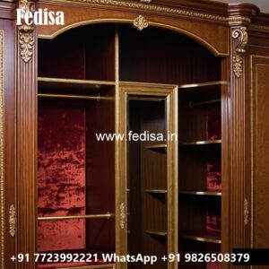Wooden Wardrobe Design with Classic Elegance No-649