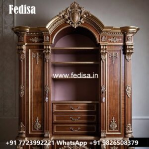Traditional Wardrobe Design with Custom Features No-682