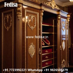 Elegant Wardrobe Design with Antique Style No-715
