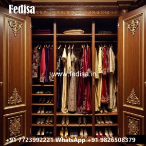 Classic Wooden Wardrobe with Elegant Decor No-731