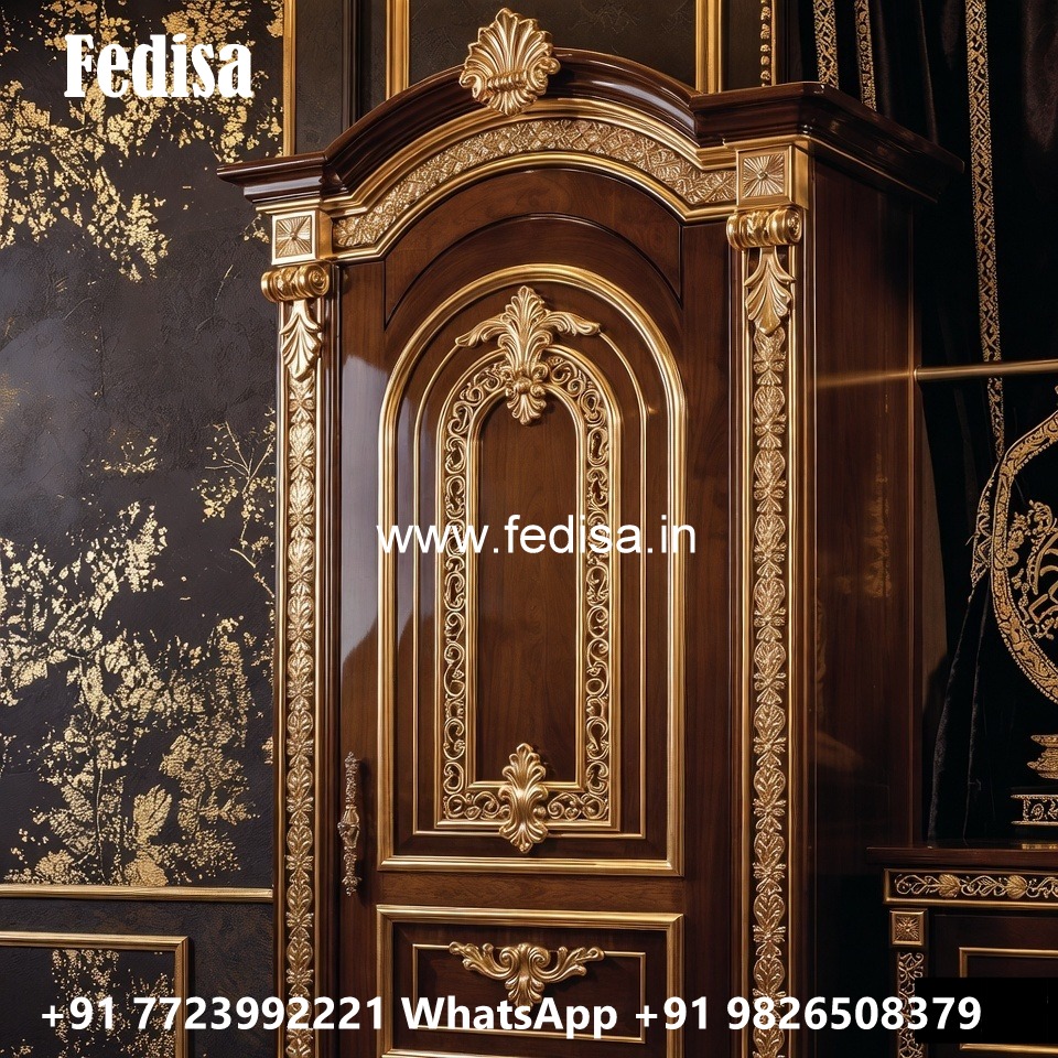 Classic Wardrobe Design with Artistic Finish No-734