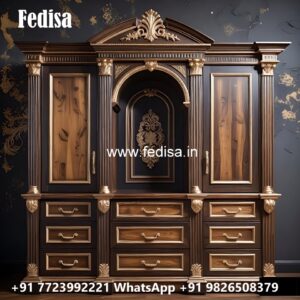 Elegant Wardrobe Design with Rich Wood Texture No-756