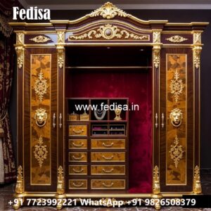Classic Wooden Wardrobe with Mirror Beauty No-765