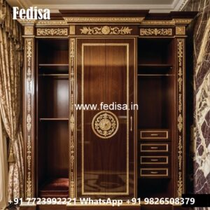 Classic Wardrobe Design with Decorative Mirrors No-784