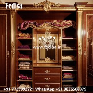 Vintage Wardrobe Design with Decorative Features No-799