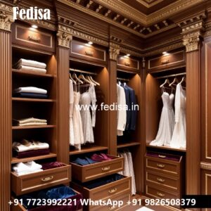 Traditional Closet Design with Artistic Finish No-807