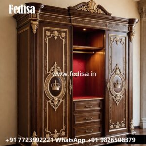 Luxury Traditional Wardrobe with Mirror Finish No-812