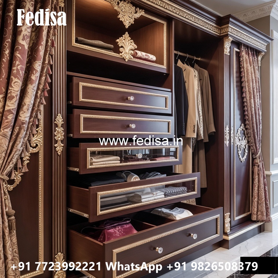Elegant Bedroom Wardrobe with Vintage Appeal No-822