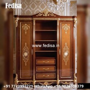 Royal Bedroom Closet with Rich Wood Beauty No-825