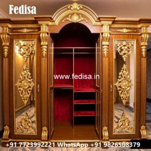 Elegant Wooden Wardrobe with Timeless Charm No-828
