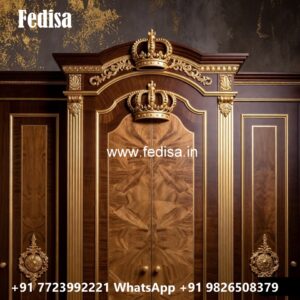 Traditional Wooden Closet with Elegant Details No-831
