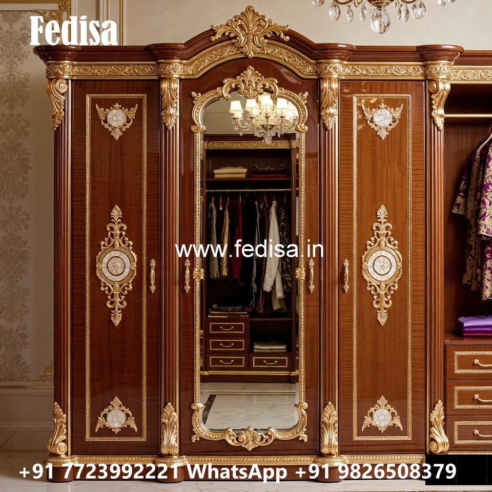 Classic Wardrobe Design with Rich Wooden Style No-836