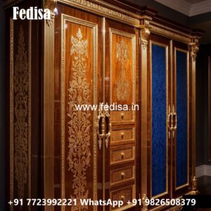 Elegant Wardrobe Design with Decorative Storage No-845