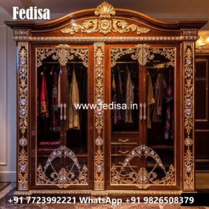 Royal Wardrobe Design with Rich Carvings No-847