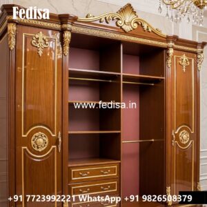 Antique Wooden Wardrobe with Elegant Finish No-869