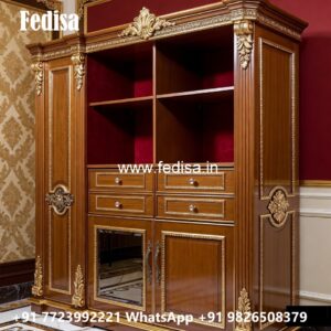 Timeless Wooden Wardrobe with Artistic Finish No-881