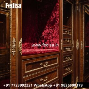 Premium Wooden Wardrobe with Decorative Mirrors No-896