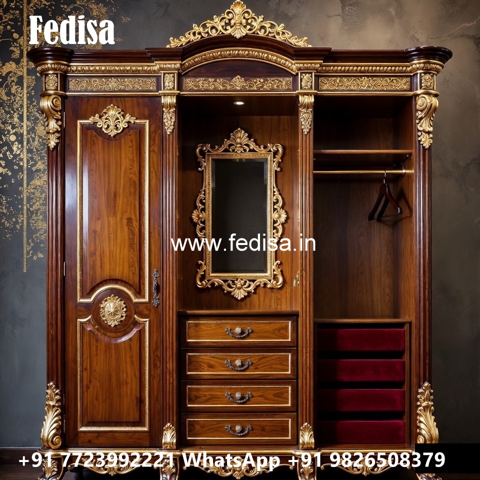 Beautiful Wardrobe Design with Mirror Finish No-912