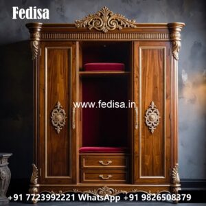 Modern Wardrobe Design with Glass and Wood No-923